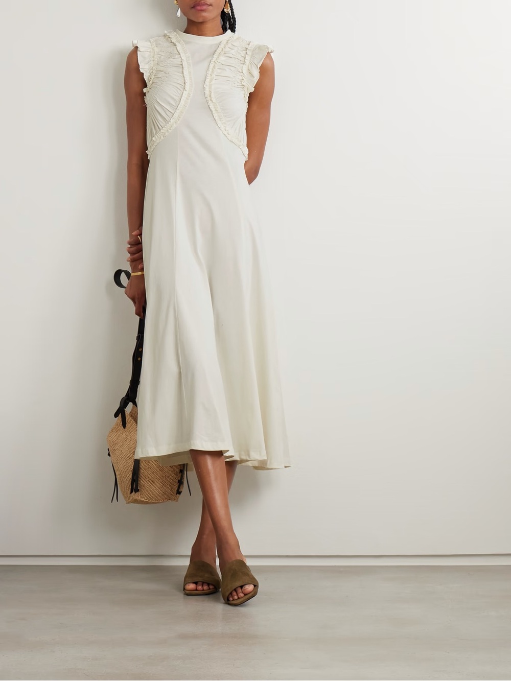 Ulla Johnson Shiva Cotton Midi Dress
